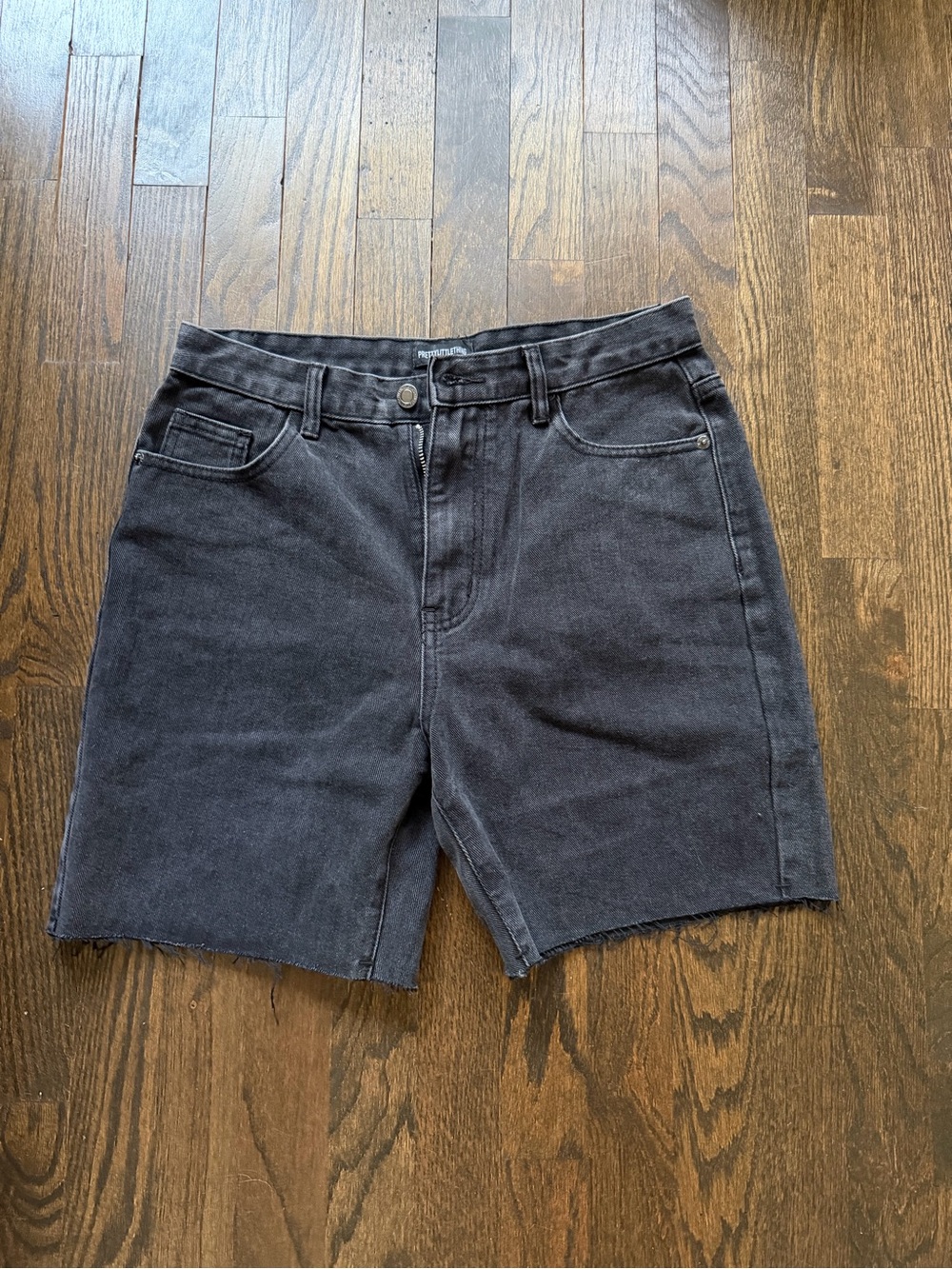 PrettyLittleThing Black Denim Jean Shorts